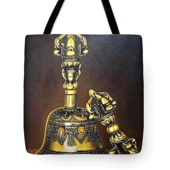 bell vajra tote bag