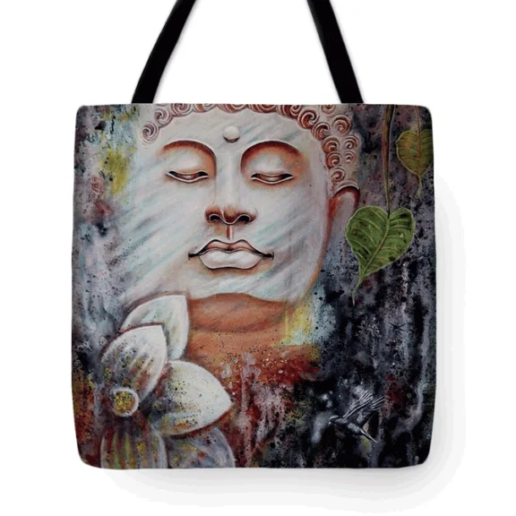 buddha before enlightenment tote bag